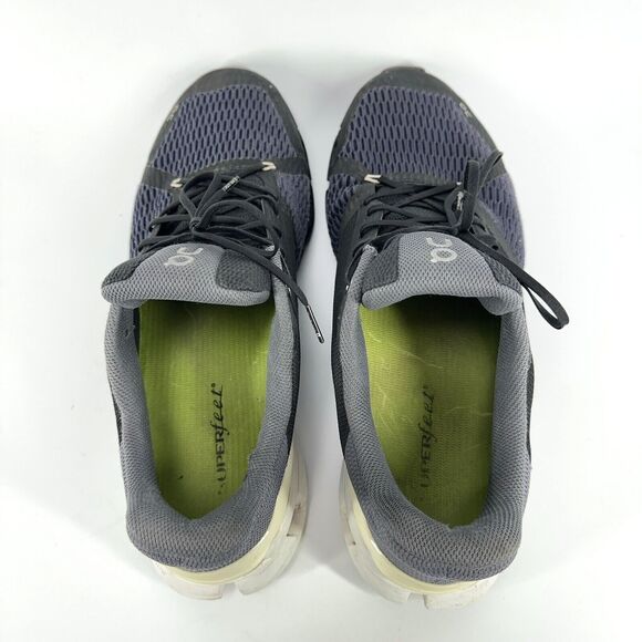 On Cloud Swiss Cloudfly Mens Size 12.5 2E Wide Running Shoes Black/Blue 51.99067 - Picture 6 of 12